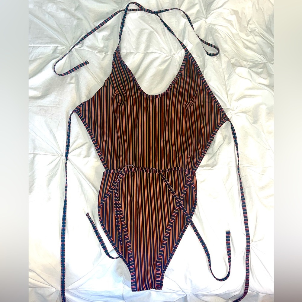 JACKS SWIMWEAR STRIPED ONE PIECE - Picture 1 of 2